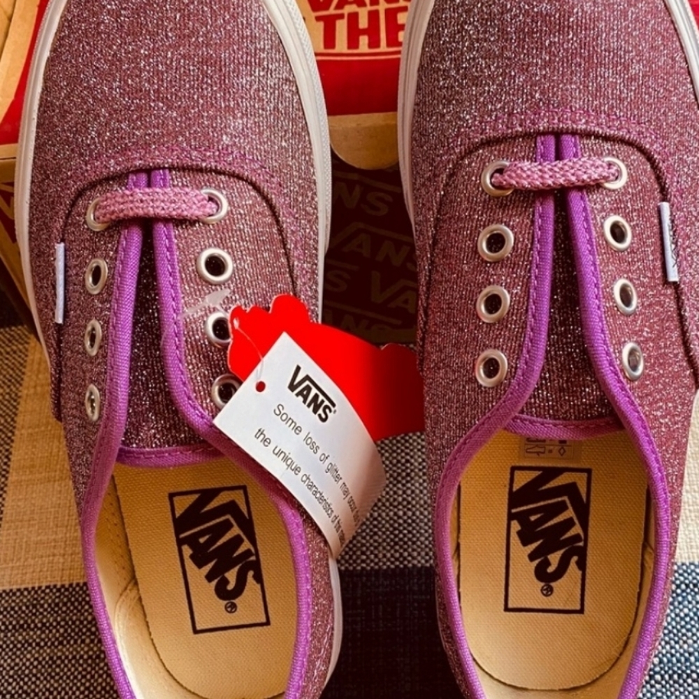 Glittery pink vans